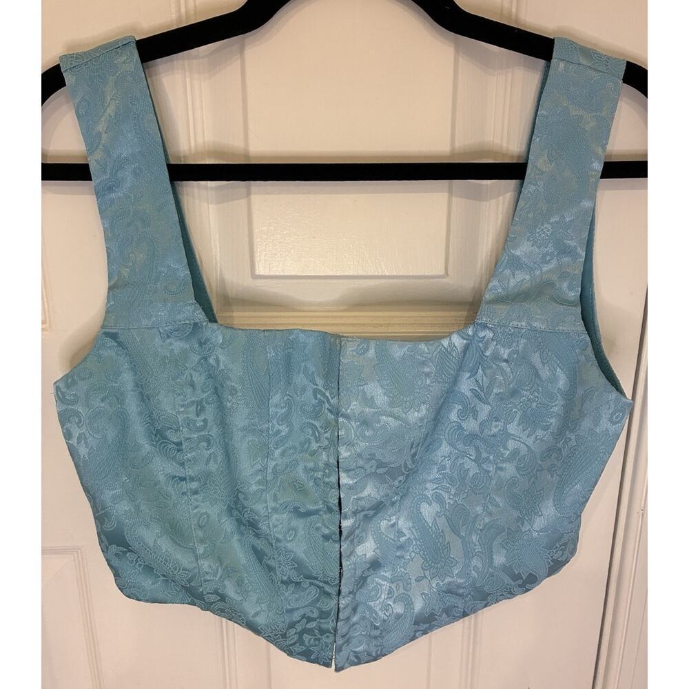 NWT Princess Polly Blue Paisley Day Dreaming Corset Top - Size 8